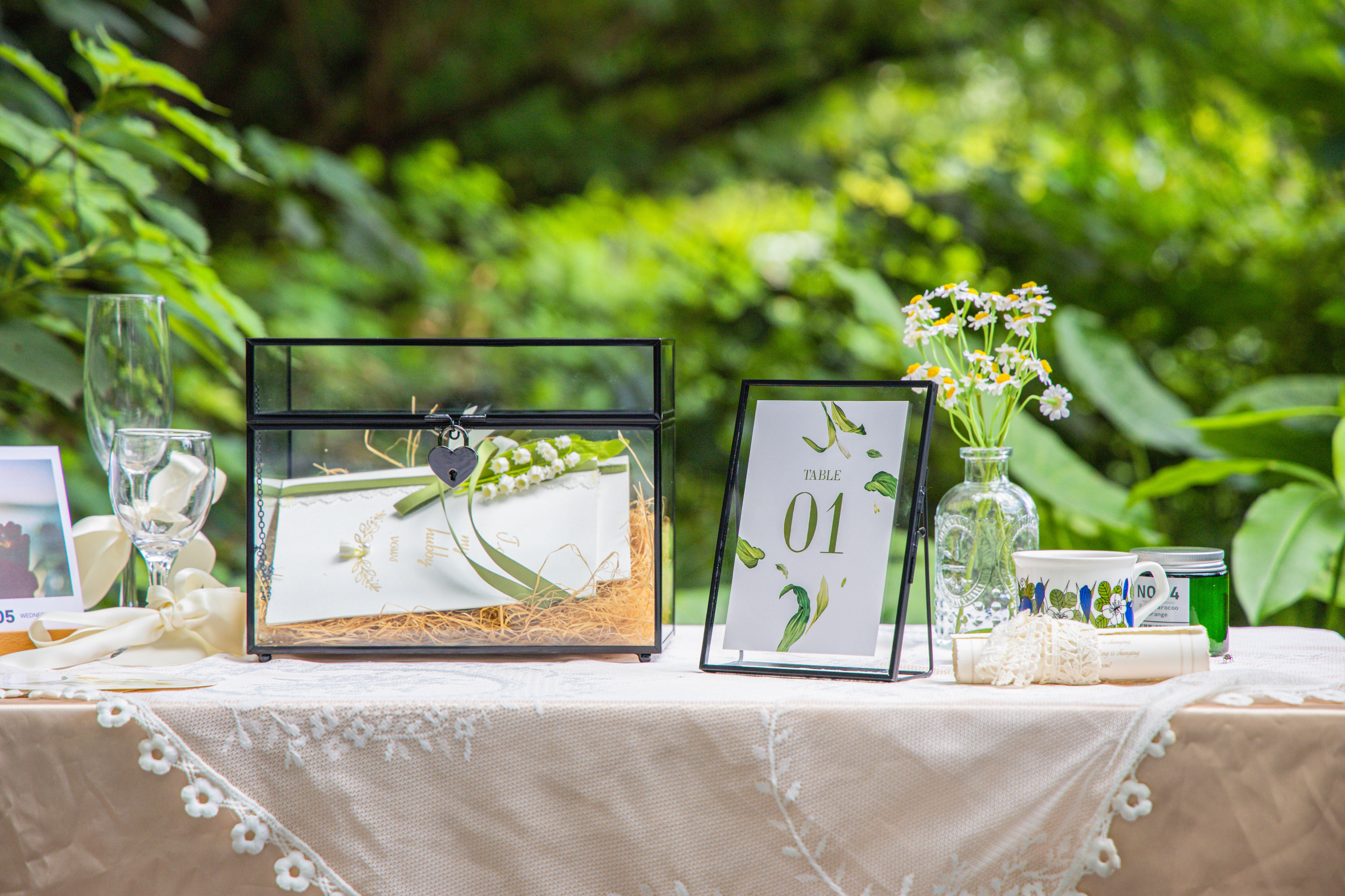 Modern Black Table Number Holder, 5X7'' Photo Picture Frame, for Outdoor Garden Wedding, Bridal Shower - NCYPgarden
